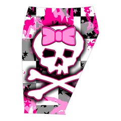 Pink Skull Scene Girl Midi Wrap Pencil Skirt from ArtsNow.com  Front Right 
