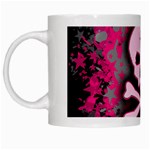 Pink Skull Star Splatter White Mug