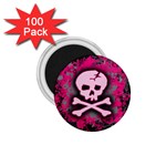 Pink Skull Star Splatter 1.75  Magnet (100 pack) 