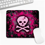 Pink Skull Star Splatter Large Mousepad