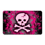 Pink Skull Star Splatter Magnet (Rectangular)