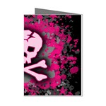 Pink Skull Star Splatter Mini Greeting Cards (Pkg of 8)