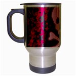 Pink Skull Star Splatter Travel Mug (Silver Gray)