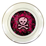 Pink Skull Star Splatter Porcelain Plate