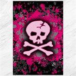 Pink Skull Star Splatter Canvas 20  x 30 