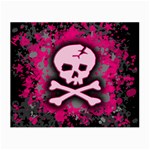 Pink Skull Star Splatter Small Glasses Cloth (2 Sides)