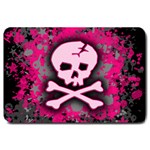 Pink Skull Star Splatter Large Doormat