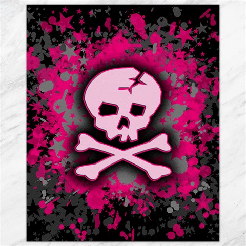 Pink Skull Star Splatter Canvas 11  x 14  from ArtsNow.com 10.95 x13.48  Canvas - 1