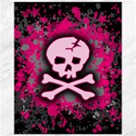 Pink Skull Star Splatter Canvas 11  x 14 