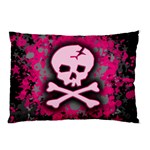 Pink Skull Star Splatter Pillow Case