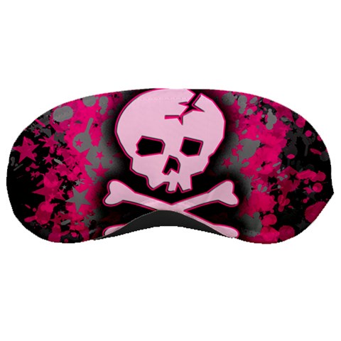 Pink Skull Star Splatter Sleeping Mask from ArtsNow.com Front