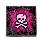 Pink Skull Star Splatter Memory Card Reader (Square 5 Slot)