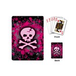 Pink Skull Star Splatter Playing Cards Single Design (Mini)