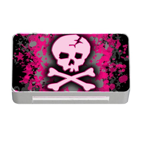 Pink Skull Star Splatter Memory Card Reader with CF from ArtsNow.com Front