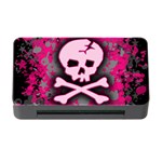 Pink Skull Star Splatter Memory Card Reader with CF