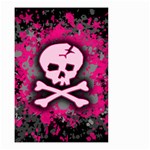 Pink Skull Star Splatter Small Garden Flag (Two Sides)