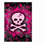 Pink Skull Star Splatter Large Garden Flag (Two Sides)