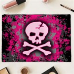 Pink Skull Star Splatter Cosmetic Bag (XXL)