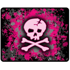 Pink Skull Star Splatter Double Sided Fleece Blanket (Medium) from ArtsNow.com 58.8 x47.4  Blanket Front