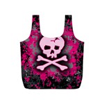 Pink Skull Star Splatter Full Print Recycle Bag (S)