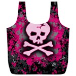 Pink Skull Star Splatter Full Print Recycle Bag (XL)