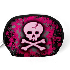Pink Skull Star Splatter Accessory Pouch (Medium) from ArtsNow.com Back