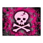 Pink Skull Star Splatter Double Sided Flano Blanket (Mini)