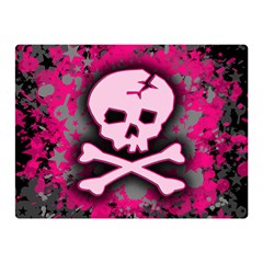 Pink Skull Star Splatter Double Sided Flano Blanket (Mini) from ArtsNow.com 35 x27  Blanket Back