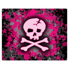 Pink Skull Star Splatter Double Sided Flano Blanket (Medium) from ArtsNow.com 60 x50  Blanket Front