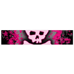 Pink Skull Star Splatter Small Flano Scarf from ArtsNow.com Front