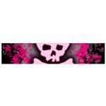 Pink Skull Star Splatter Small Flano Scarf