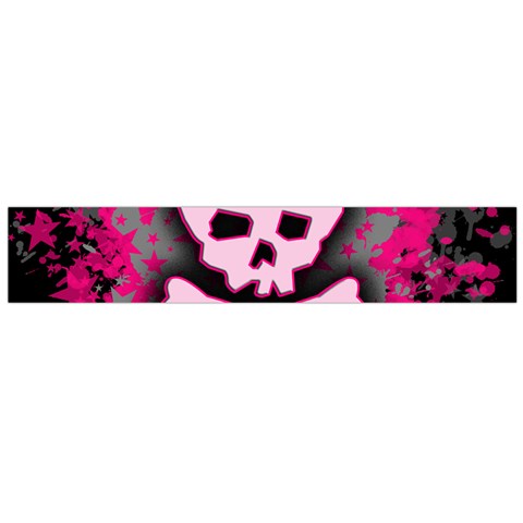 Pink Skull Star Splatter Large Flano Scarf  from ArtsNow.com Front