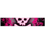 Pink Skull Star Splatter Large Flano Scarf 