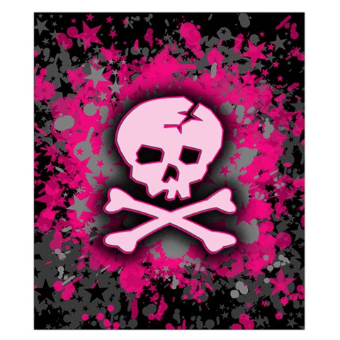 Pink Skull Star Splatter Duvet Cover Double Side (California King Size) from ArtsNow.com Front