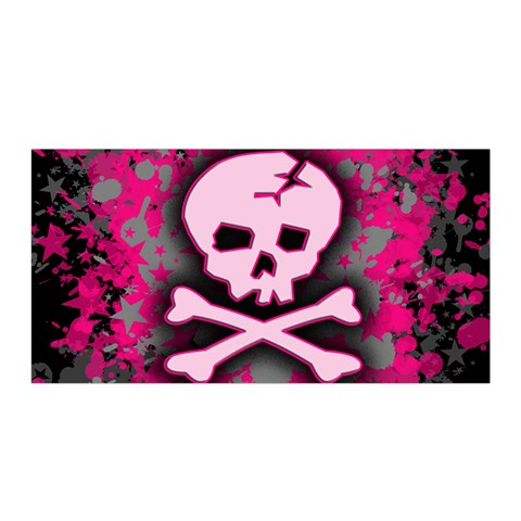 Pink Skull Star Splatter Satin Wrap from ArtsNow.com Front