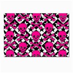 Pink Skulls & Stars Postcard 4 x 6  (Pkg of 10)