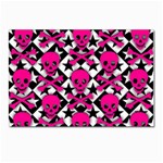 Pink Skulls & Stars Postcards 5  x 7  (Pkg of 10)