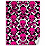 Pink Skulls & Stars Canvas 12  x 16 