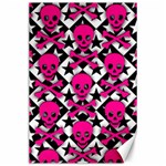 Pink Skulls & Stars Canvas 24  x 36 