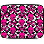 Pink Skulls & Stars Fleece Blanket (Mini)