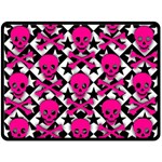 Pink Skulls & Stars Fleece Blanket (Large)