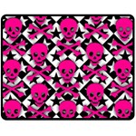 Pink Skulls & Stars Fleece Blanket (Medium)