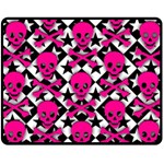 Pink Skulls & Stars Fleece Blanket (Medium)