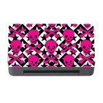 Pink Skulls & Stars Memory Card Reader with CF