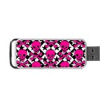 Pink Skulls & Stars Portable USB Flash (One Side)