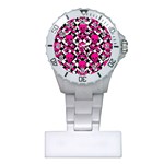 Pink Skulls & Stars Plastic Nurses Watch