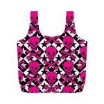 Pink Skulls & Stars Full Print Recycle Bag (M)