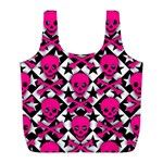 Pink Skulls & Stars Full Print Recycle Bag (L)