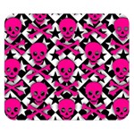 Pink Skulls & Stars Double Sided Flano Blanket (Small)
