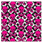 Pink Skulls & Stars Large Satin Scarf (Square)